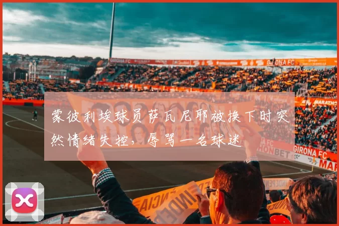 蒙彼利埃球员萨瓦尼耶被换下时突然情绪失控，辱骂一名球迷